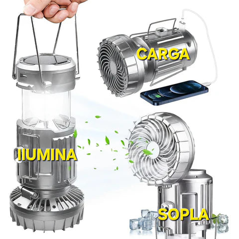 KIT 3 EN 1🔦 Luz, powerbank y ventilador + ¡ENVIO GRATIS!🚚