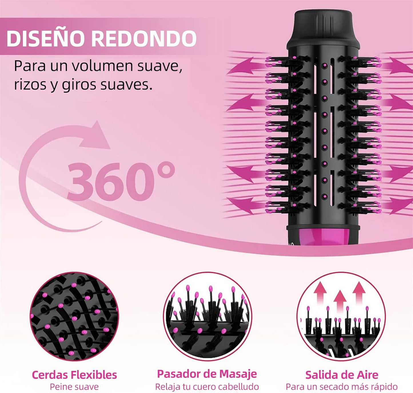 Cepillo secador 3 en 1, Cabello seco y planchado menos de 10 minutos✅+¡ENVÍO GRATIS!🚚