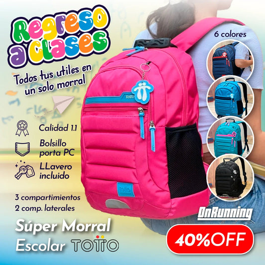 MALETÍN TOTTO🎒📚LLEVA 1 CARTUCHERA ¡GRATIS!🎁