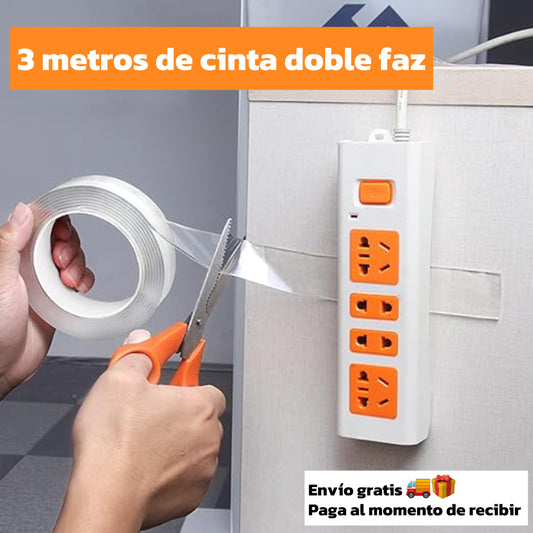 Cinta doble faz de 3 metros👇 + ¡ENVIO GRATIS!🎁