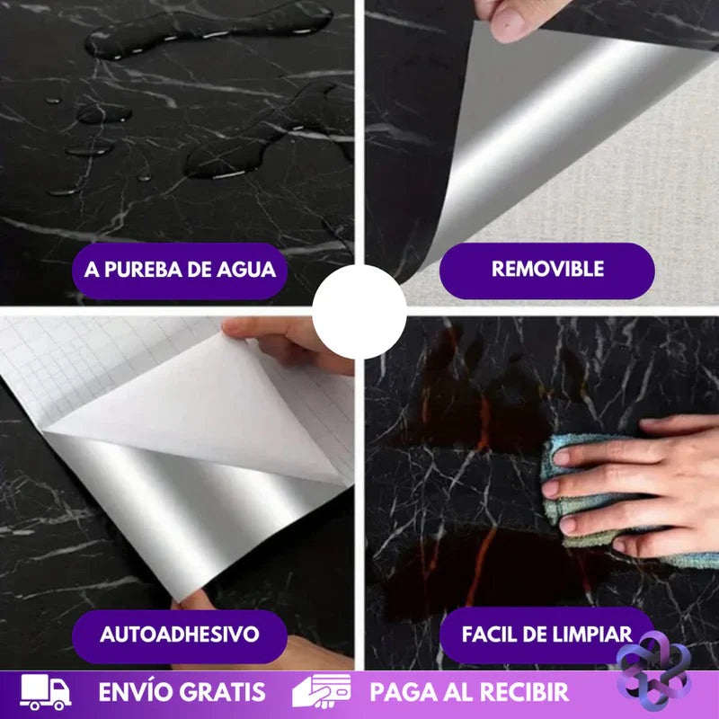 3 metros de Adhesivo marmolizado😱 + ¡ENVÍO GRATIS!🎁