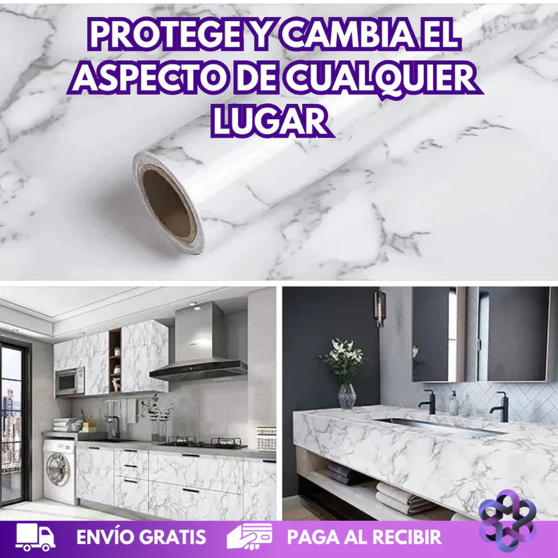 3 metros de Adhesivo marmolizado😱 + ¡ENVÍO GRATIS!🎁