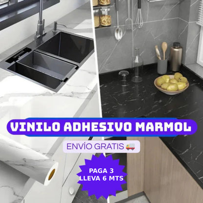 Paga 3 Mt. y lleva 6 metros de Adhesivo marmolizado😱 + ¡ENVÍO GRATIS!🎁